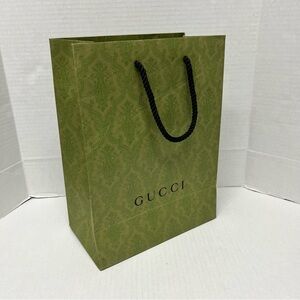 Gucci EMPTY medium green paper shopping bag dust bag gift bag designer packaging